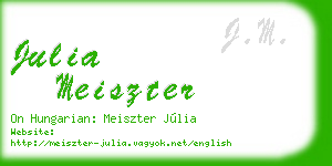 julia meiszter business card